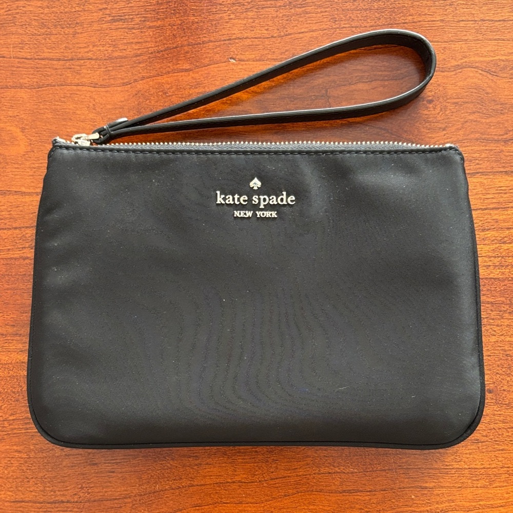 Kate Spade Black Clutch with Wrist Strap